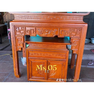 bộ bàn thờ gỗ hương đá 157cm