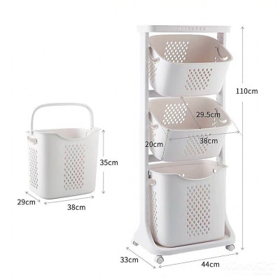 Kệ Nhựa Để Đồ Đa Năng 3 Tầng Có Bánh Xe Việt Nhật Có Bánh Xe