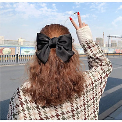 Kẹp tóc nơ Hàn Quốc bản to, kẹp nơ sau dễ thương cực đẹp KT13 với chất liệu vải cao cấp đường may tinh tế