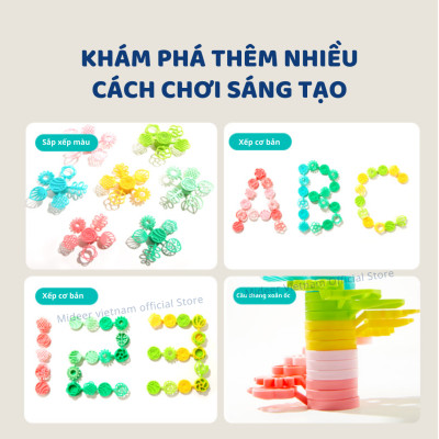 Đồ chơi cân bằng xếp hình khối hoa lá Mideer Educational Balance Blocks- Strack a Tree