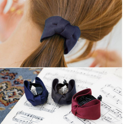 Set 2 kẹp tóc phong cách Hàn Quốc - Kẹp tóc đuôi ngựa - Bộ 2 kẹp tóc nơ xoắn ( giao 2 màu khác nhau) 