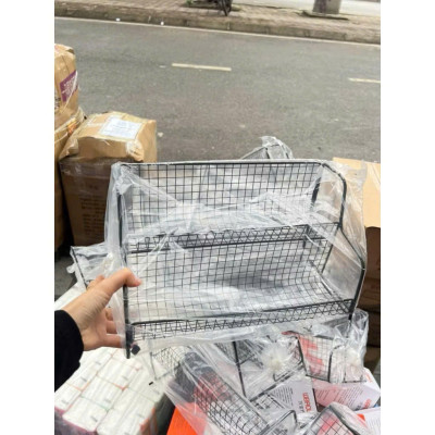 Kệ Để Bàn Bếp 2 Tầng Lưới Thép Sơn Tĩnh Điện Chống Rỉ, Kệ Mỹ Phẩm Trang Trí Tiện Lợi - HÀNG CHÍNH HÃNG MINIIN