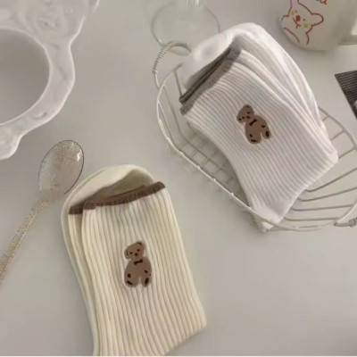 Vớ Nữ Hình Gấu Nhiều Màu ( Bọc 10 Đôi ) Loại Cổ Cao