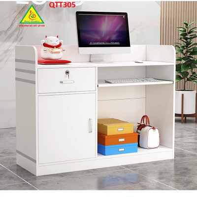 QUẦY LỄ TÂN, QUẦY TIẾP TÂN, QUẦY TÍNH TIỀN, QUẦY THU NGÂN QTT305 - NỘI THẤT LẮP RÁP VIỄN ĐÔNG ADV