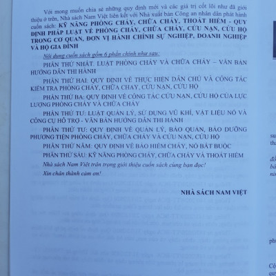 KỸ NĂNG PHÒNG CHÁY CHỮA CHÁY THOÁT HIỂM - QUY ĐỊNH PHÁP LUẬT VỀ PHÒNG CHÁY CHỮA CHÁY CỨU NẠN CỨU HỘ TRONG CƠ QUAN, ĐƠN VỊ HÀNH CHÍNH SỰ NGHIỆP, DOANH NGHIỆP VÀ HỘ GIA ĐÌNH