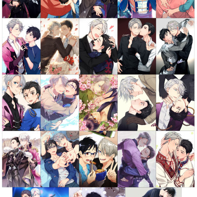Hộp ảnh lomocard Yuri!!! On Ice set 30 tấm ảnh khác nhau 