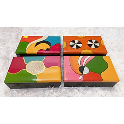 Hộp sơn mài chữ nhật cao cấp đa năng đựng đồ vật, làm quà tặng ý nghĩa size 20x12x6 cm