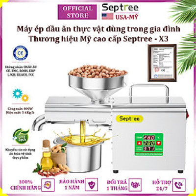 Máy ép dầu ăn thực vật dùng trong gia đình thương hiệu Mỹ cao cấp Septree X3 - Công suất 800W - Hàng nhập khẩu