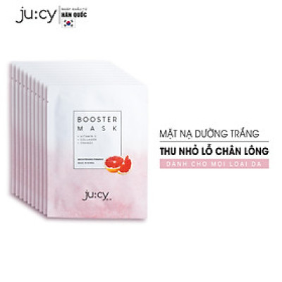 Combo 10 Mặt nạ dưỡng trắng căng bóng da Hàn Quốc Ju:cy Booster Mask 