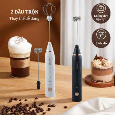 Máy đánh trứng, tạo bọt sữa cafe SOKANY thiết kế cầm tay cỡ nhỏ tiện dụng cho gia đình - SK201A - HÀNG CHÍNH HÃNG - DELIYA
