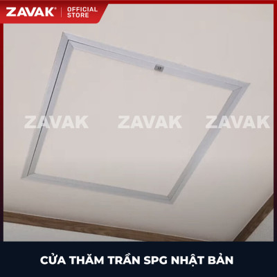 Nắp cửa thăm trần thạch cao 45x45cm SPG-68345 - Nhật Bản, Khung nhôm có bản lề mở thả xuống, sơn tĩnh điện màu Trắng. 