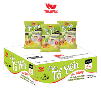 (Combo 10 gói) - Cháo Tổ Yến Chay Nấm Hương Yến Lộc Phát - Ăn liền - Gói 50g