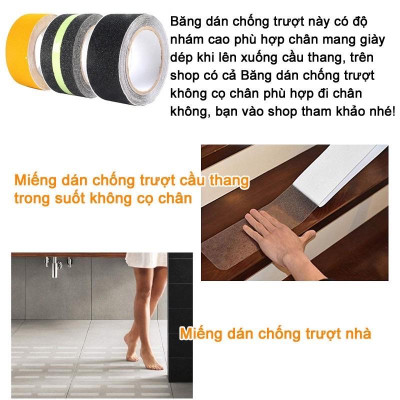 Băng Keo Dán Chống Trượt Cho Cầu Thang / Bậc Thềm Băng keo nhám băng dính chống trượt cầu thang