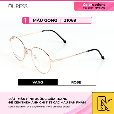 Gọng kính hợp kim thời trang nam nữ siêu nhẹ siêu bền OURESS 31069