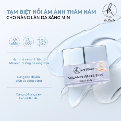  Combo 2 sản phẩm Trắng Da Ngừa Nám KN Beauty chuyên sâu: Kem dưỡng 10g + Serum 30ml
