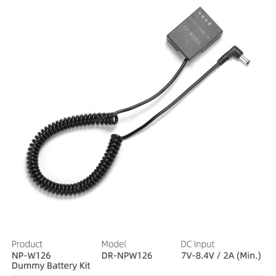 BỘ PIN GIẢ KINGMA NP-W126 VỚI BỘ CHUYỂN ĐỔI NGUỒN ĐIỆN EU PLUG POWER ADAPTER- Hàng chính hãng