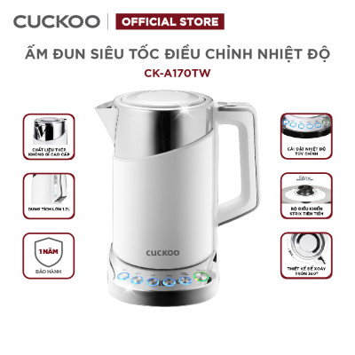 Bình đun siêu tốc đa năng Cuckoo CK-A170T dung tích lớn 1.7L - 1850W - Điều chỉnh nhiệt độ nước - Hàng chính hãng