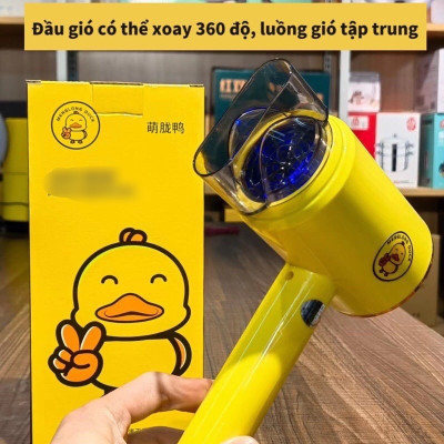 Sấy tóc con vịt vàng mini , phụ kiện làm đẹp  tóc không thể thiếu của chị e phụ nữ 