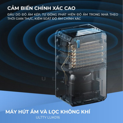 Máy Hút Ẩm & Lọc Không Khí ULTTY LUK016 Công suất 16-20L/Ngày - Hàng Chính Hãng