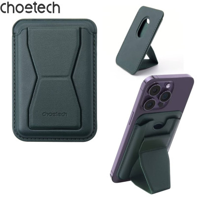 Case đựng thẻ dán mặt sau điện thoại Choetech PC0003 kiêm giá đỡ từ tính - Hàng chính hãng