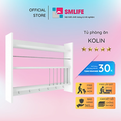 Kệ gỗ đựng gia vị nhà bếp hiện đại SMLIFE Kolin