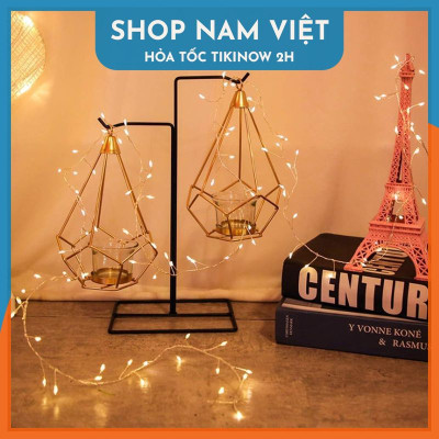 Dây Đèn Led Đom Đóm Nguyệt Quế Quấn Cây, Trang Trí Ngoài Trời, 8 Chế Độ Chớp