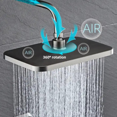 (Tặng ống nối cây sen) Sen cây phím đàn đồng mạ nano xám màn hình hiển thị nhiệt độ tự động kèm xịt vệ sinh
