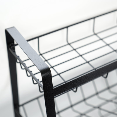 Kệ đựng gia vị chai lọ nhà bếp 3 tầng sơn đen Hobby home decor 3TD