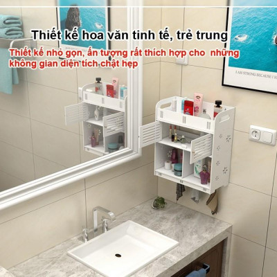 Tủ nhà tắm chống thấm nước TNT05 - Kệ lắp ráp treo tường nhà tắm
