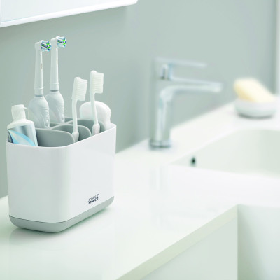 Joseph Joseph - Hộp đựng bàn chải đánh răng cao cấp EasyStore Large Toothbrush Holder Light Grey 705102
