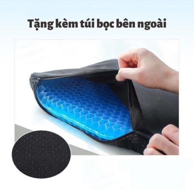 Đệm Lót Ghế Ngồi Chống Mỏi Dạng Tổ Ong | Chất Liệu Silicon Cao Cấp Giúp Thoáng Khí, Tuần Hoàn Máu, Giảm Đau Mỏi Khi Ngồi Lâu