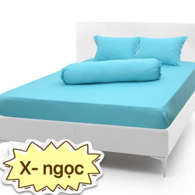 Bộ Drap gối  Thun Hàn Quốc 4 món { drap và 3 áo gối}