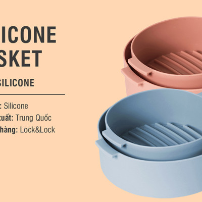 Khay Silicone Dành Cho Nồi Chiên Không Dầu Và Lò Vi Sóng Lock&Lock CKB002 - Hàng Chính Hãng