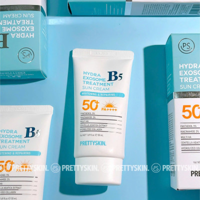 Kem Chống Nắng Cho Da Treatment Cấp Ẩm, Dưỡng Trắng PrettySkin Hydra B5 Exosome Treatment Sun Cream Hàn Quốc 50ml