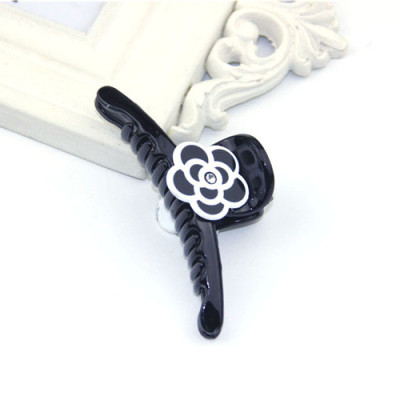 Kẹp tóc sau - kẹp tóc hoa hồng camellia đính đá dạng dài