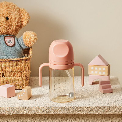 Bình Tập Uống Nước Cho Bé LocknLock Ppsu Straw Cup HAP914 280ml, HAP915 350ml, Hàng Chính Hãng - JoyMall