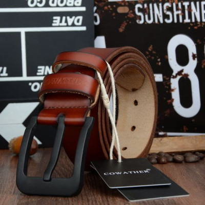 Thắt Lưng Da Bò Chính hãng COWATHER XF010 Nâu Vàng