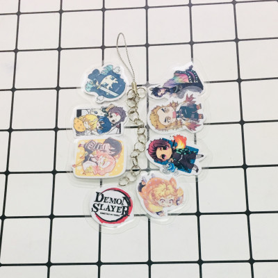 5 Dây móc chùm Kimetsu no Yaiba chibi tổng 30 miếng
