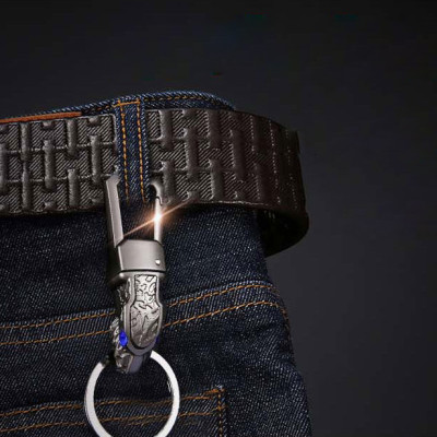 Móc Treo Chìa Khóa Oto Xe Máy  BCK2-648 Hình Đầu Hổ Mắt Ngọc Cực Chất Xoay 360 Độ  ( giao màu ngẫu nhiên )