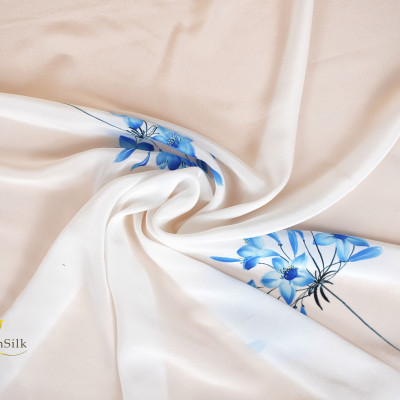 Khăn Lụa Vuông Vẽ Tay Hoa Thủy Tiên – SenSilk – Silk Painting Scarves 75*75cm