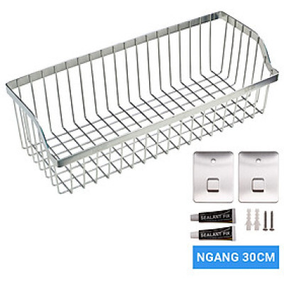 Kệ để gia vị rau củ quả dán tường inox 304 Hobby home decor KTC
