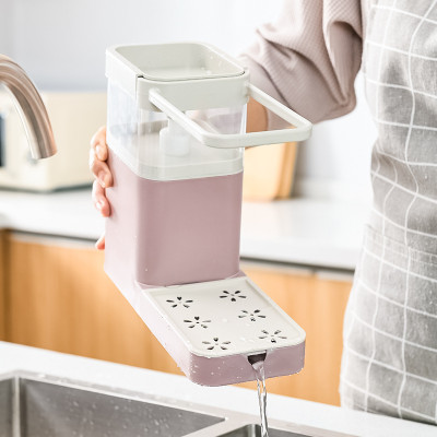 Hộp Đựng Xà Phòng Thông Minh Lấy Xà Phòng Tự Động 2 Tầng Tặng Kèm Miếng Rửa Chén Bọt Biển PaKaSa - Hàng Chính Hãng ( Màu ngẫu nhiên)