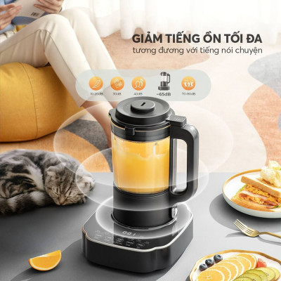 Máy làm sữa hạt Elmich CBE 3904 OL, công suất 800W, 7 chế độ nấu được thiết lập sẵn, lưỡi dao 3 tầng 8 cánh giúp xay nhuyễn - Hàng chính hãng