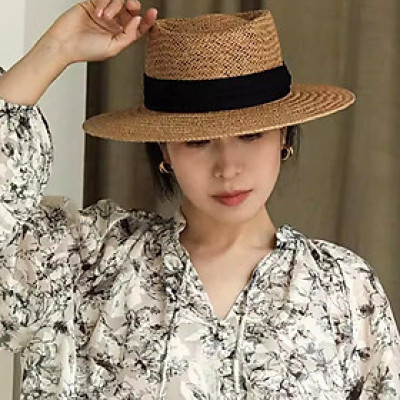 Nón mũ cao bồi vành phẵng phớt jazz nam nữ thoáng mát dona23080501