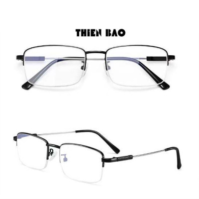 Kính lão thị, viễn thị nửa viền KVM367Đ  NAM NỮ xẻ cước cực đẹp, càng TITANIUM siêu dẻo chuẩn độ Nhật bản loại I