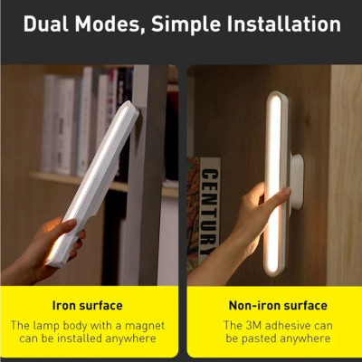 Đèn treo đế hít nam châm Baseus Magnetic Stepless Dimming Charging Desk Lamp Pro (1800mAh, 3000K - 5000K, 24h sử dụng liên tục, chống mỏi mắt)- Hàng chính hãng