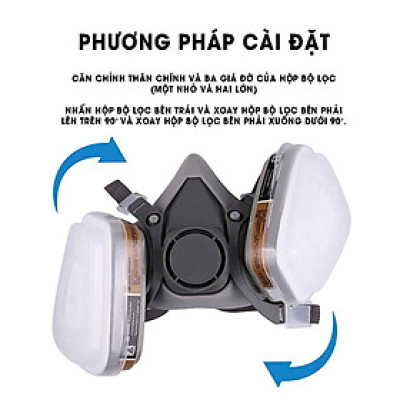 Mặt nạ phòng độc , mặt nạ chống độc kèm kính giá rẻ mặt nạ phòng độc, chống bụi, chống hơi độc hại, hóa chất, phòng cháy