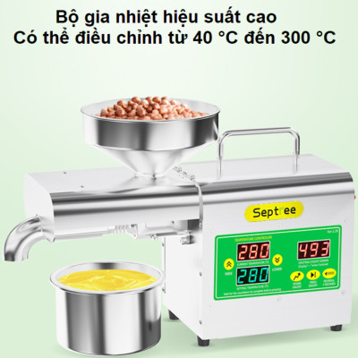 Máy ép dầu ăn thực vật chuyên dụng dùng trong gia đình thương hiệu Septree X3S - Công suất 800W - Hàng nhập khẩu