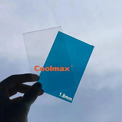 Tấm poly đặc Coolmax 2,4ly, khổ rộng 1,22m - tấm lợp lấy sáng - tấm nhựa trong suốt
