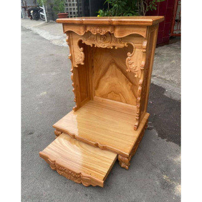 bàn thờ gỗ hàng cao cấp . bàn thờ thần tài gõ đỏ 60 x 81cm